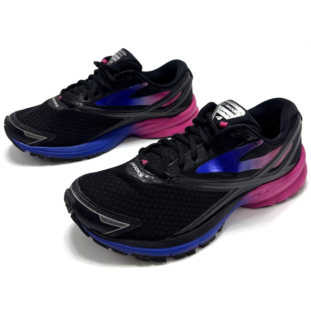 Brooks Launch 4 Womens Size 8 B Black Jogging Running Shoes Sneakers 1202341B066